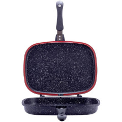 Сковорода-гриль Kamille Grill Pan двухсторонняя прямоугольная 32х24х7.5см