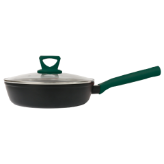 Сковорода с крышкой 28 см Ringel Herbal глубоко индукционное дно кованый алюминий.