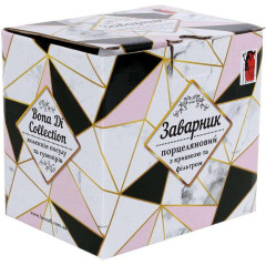 Кружка-заварник Синий зигзаг 380мл с металлическим ситом.