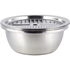 Набор миска, дуршлаг и терки Kamille круглые Ø26см, нержавеющая сталь