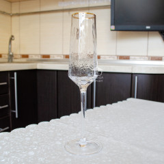 Бокал для шампанского 200 мл шестигранный Transparent turquoise (1 шт)