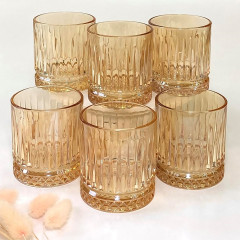 Набор стаканов 6 шт 230 мл с гранями янтарь Bundle для виски/воды/сока