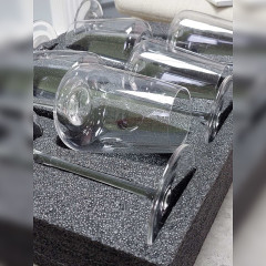 Набір келихів для вина 350 мл Style прозорі на високій ніжці з богемсього скла