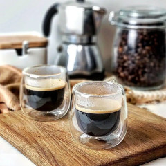 Склянки з подвійним дном 2 по 100 мл еспресо Емма