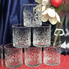 Набір склянок 6 шт по 300 мл з прозорого товстого скла, стакани для віскі Граф