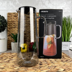 Глечик скляний Graphite 1350мл з кришкою