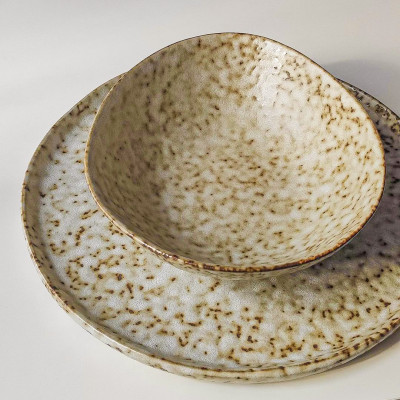 Фото 2 -Салатник овальний 21x18 см коричневий у ретро стилі Нормандія