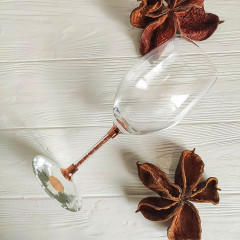 Прозорий келих для вина 450 мл з незвичайною ножкою Купер