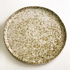 Тарелка обеденная круглая 27 см плоская коричневая в ретро стиле Нормандия