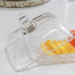 Стеклянная масленка для сливочного масла с крышкой Принц