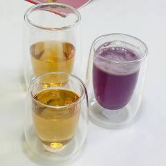 Стакан (склянка) 250мл з подвійними стінками для амерікано, скляна термосклянка Ідеаліст