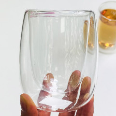 Стакан (склянка) 250мл з подвійними стінками для амерікано, скляна термосклянка Ідеаліст